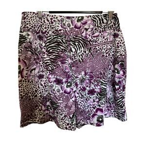 GG biue skort size large Purple & white print